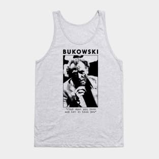 Bukowski Love T-Shirt (Black on Colour Print) Tank Top